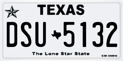 TX license plate DSU5132