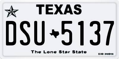 TX license plate DSU5137