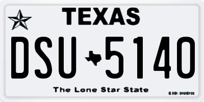 TX license plate DSU5140