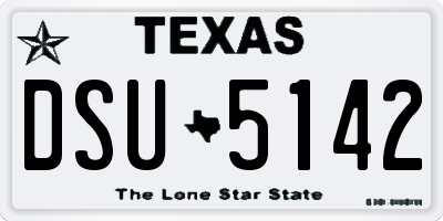 TX license plate DSU5142