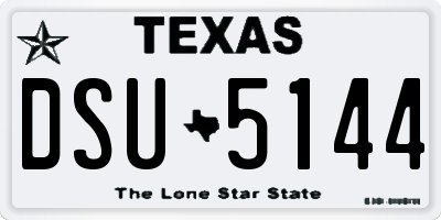 TX license plate DSU5144