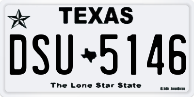 TX license plate DSU5146