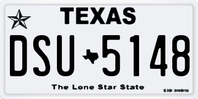 TX license plate DSU5148