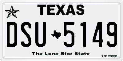 TX license plate DSU5149