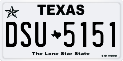 TX license plate DSU5151