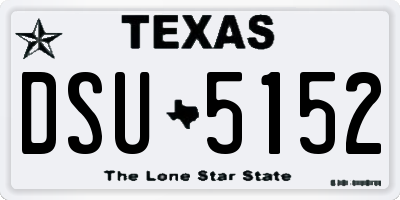 TX license plate DSU5152