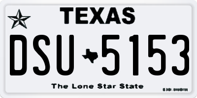 TX license plate DSU5153