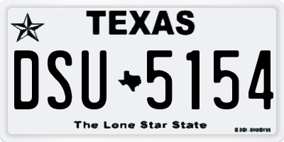 TX license plate DSU5154