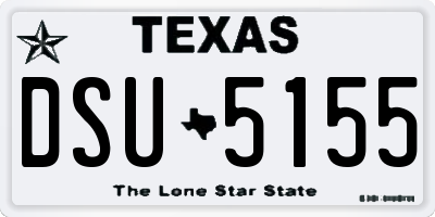 TX license plate DSU5155