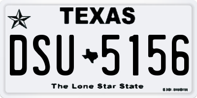 TX license plate DSU5156