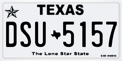 TX license plate DSU5157