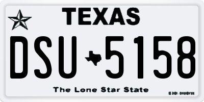 TX license plate DSU5158