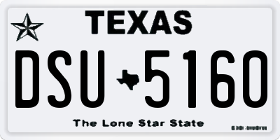 TX license plate DSU5160