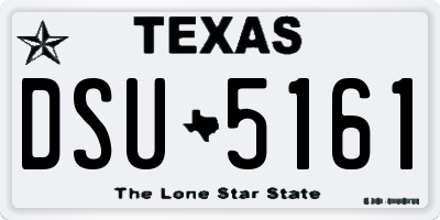 TX license plate DSU5161