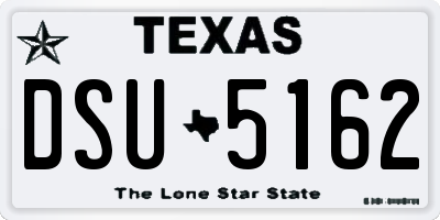 TX license plate DSU5162