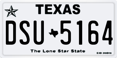 TX license plate DSU5164
