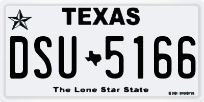 TX license plate DSU5166