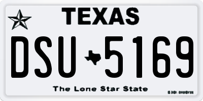 TX license plate DSU5169