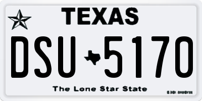 TX license plate DSU5170