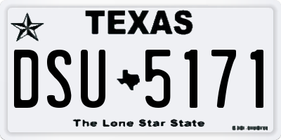 TX license plate DSU5171