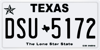 TX license plate DSU5172