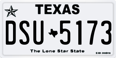 TX license plate DSU5173