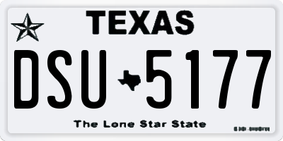 TX license plate DSU5177