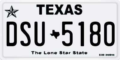 TX license plate DSU5180