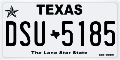 TX license plate DSU5185
