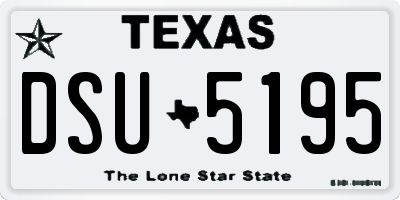 TX license plate DSU5195