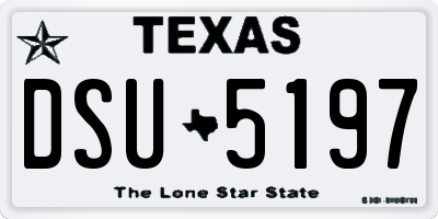 TX license plate DSU5197