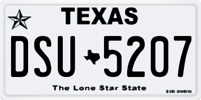 TX license plate DSU5207