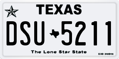 TX license plate DSU5211