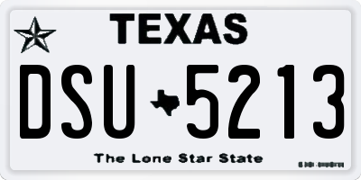 TX license plate DSU5213