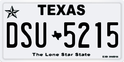 TX license plate DSU5215