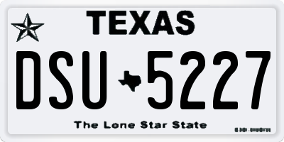TX license plate DSU5227