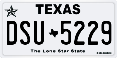 TX license plate DSU5229