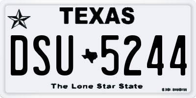 TX license plate DSU5244