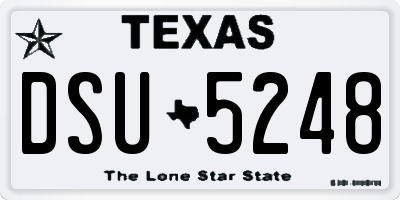 TX license plate DSU5248