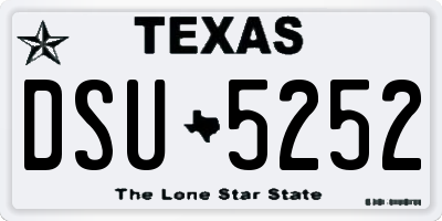 TX license plate DSU5252