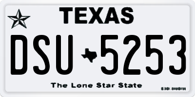 TX license plate DSU5253