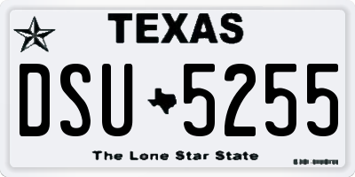 TX license plate DSU5255