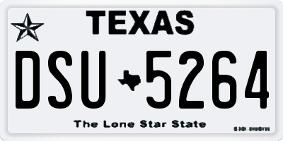 TX license plate DSU5264