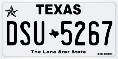 TX license plate DSU5267