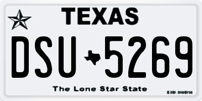 TX license plate DSU5269