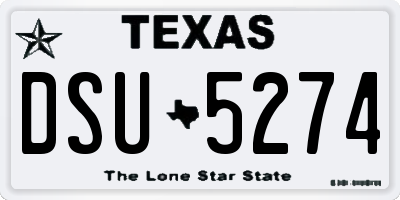TX license plate DSU5274