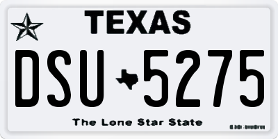 TX license plate DSU5275
