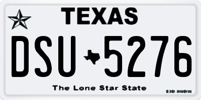 TX license plate DSU5276