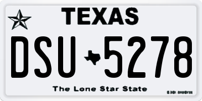 TX license plate DSU5278