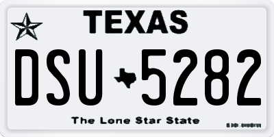 TX license plate DSU5282